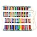 Damero Colored Pencils Case Wrap 100 Holes, Canvas Wrap Pencil Holder Storage Organizer Roll with Multi-purpose Pouch for Artist and Students, Plum Flowers(NO Pencil Included)