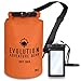 EVOLUTION Floating Waterproof Dry Bag – Professional Adventure Gear - Roll Top Compression Sack for Kayaking, Boating, Hiking, Fishing, Camping and Outdoor Travel – Waterproof Phone Case – 20L Orange