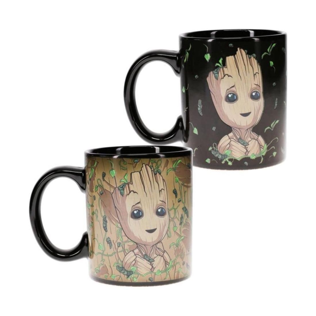 Paladone Groot Heat Change Mug - 300Ml (10.1 Fl Oz) Ceramic Mug for Coffee or Tea