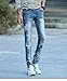 YTD Mens Distressed Ripped Biker Slim Jeans Stretched Moto Denim Pants (W28(Tag 30), R-Grey)