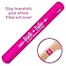 Pop Fizz Designs Bachelorette Slap Bracelets | Bachelorette Party Favors | Bride Tribe Gifts (Pink)