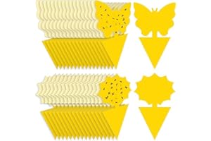 Fruit Fly Traps Fungus Gnat Traps Yellow Sticky Bug Traps 40 Pack No Harm and Odorless for Indoor Outdoor Use Protect The Pla