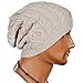Men Cable Knit Beanie Cap Winter Skull Ski Hat