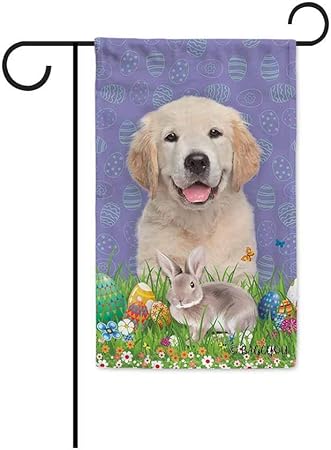 happy easter golden retriever