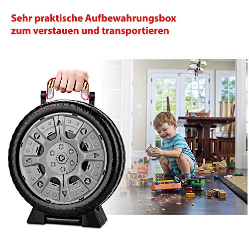 HSP Himoto DIY Parkhaus Garage Spielzeug-Set im wunderschönen Koffer Design, leicht zu transportieren für Ihre Kinder… – Bild 4