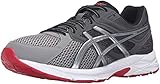 ASICS Men's Gel-Contend 3 Running Shoe, Dark Grey/Silver/True Red, 6 M US