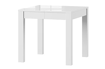Tisch ausziehbar Esstisch Küchentisch VEGA 80 - 230 cm (weiß hochglanz)