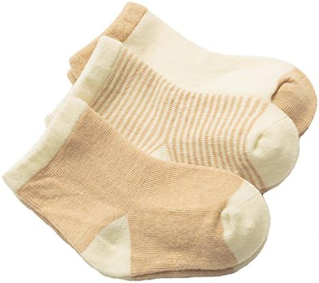 Messon Color Cotton Children Socks Unisex Baby Cotton Socks Thin Socks Toddlers Socks for Boys or Girls (1-3 years, 3pcs, Stripe)