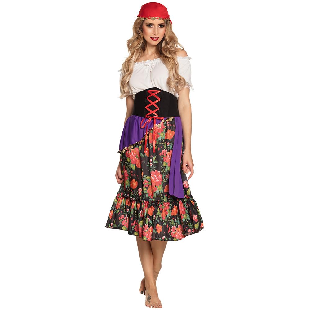 Boland 83565 Adult Gypsy Costume Gypsy Rilana – Red