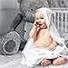 100% Organic Bamboo Hooded Baby Toddler Towel with Ears - Premium Hypoallergenic 500GSM Extra Large (35X35) with Washcloth for Boys and Girls Baby Shower Gift Set