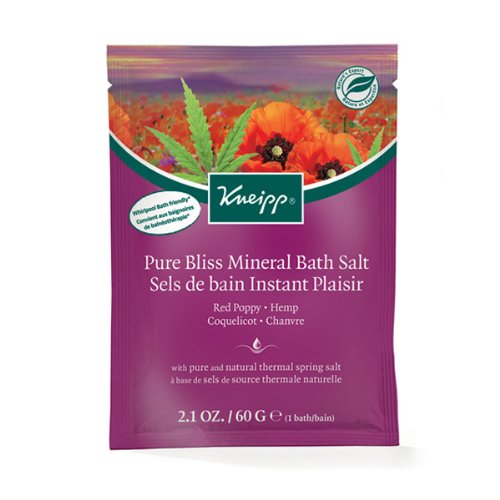 Kneipp Mineral Bath Salt Sachet, Pure Bliss, Red Poppy & Hemp, 2.1 fl. oz.