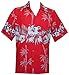 ALVISH Hawaiian Shirt 35 Mens Bamboo Tree Print Beach Aloha Party Holiday Red M
