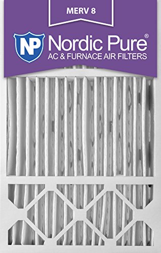 Nordic Pure 16x25x5 (15_3/4 x 24_3/4 x 4_3/8) Honeywell/Lennox Replacement MERV 8 Air Filters 4 Pack