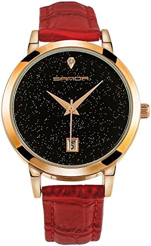 SIYL Women’s Fashion Watch- Deluxe Classic Black Ladies´ Wrist Watch- Premium Leather Band Fancy Hand Watch With Original Starry Sky Theme- Excellent Gift On All Occasions