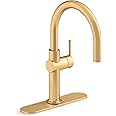 KOHLER 22975-2MB Crue Bar Faucet, Kitchen Bar Faucets for Sink, Vibrant Brushed Moderne Brass