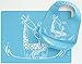 modern-twist Baby Meal-Mat Silicone Placemat, Giraffe Giggles, Blue