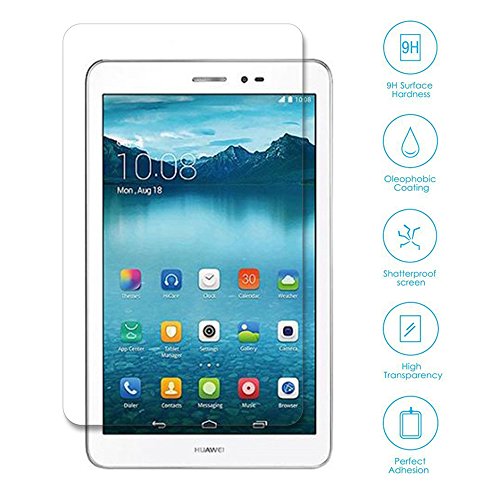 Yakamoz Huawei MediaPad T1 8.0 inch Tablet Tempered Glass Screen Protector - 0.3 mm Ultra Thin HD Clear Glass Screen Protector for Huawei MediaPad T1 8.0 inch Tablet [Retail Package and Free Stylus Pen]