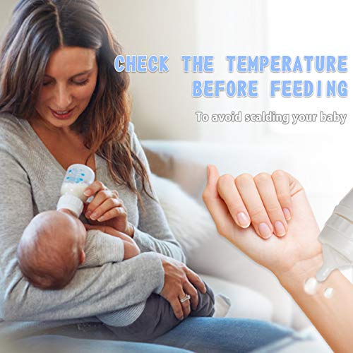Baby Bottle Warmer Bottle Sterilizer, 6-in-1 Baby Milk Warmer 2 Bottle Warmer for Breast-Milk with LCD Timer and Temperature Display, Fast Heating All Baby Bottles, BPA Free(Purple)