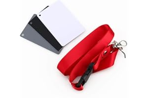 POMYA Grey Card White Balance Card Photography Card 3 in 1 18% Digital Photography Exposure Color Balance Card Set Gray/White/Black for Video, DSLR and Film