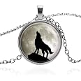 Moon Wolf Glow In The Dark Necklace – Unique Lovers Gift, Noctilucent Pendant For Him Or Her - View #9