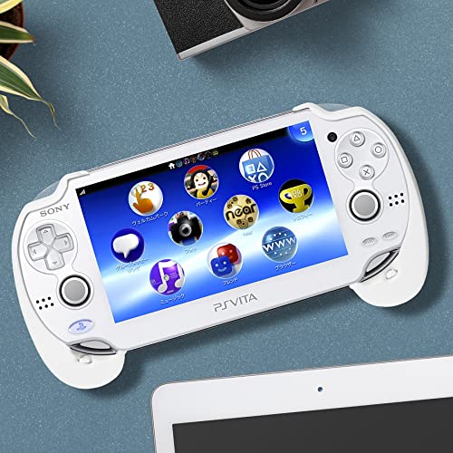 New Grips Hand Grip Compatible Durable Joypad Plastic Flexible Hand Grip Compatible with for PS Vita PSVita Playstation Vita 1000 (PCH-1000) White