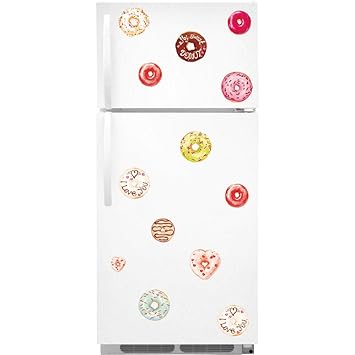 Donas de Dibujos Animados 3D Etiqueta de La Pared Delicioso Pastel ...