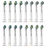 The Ultimate Oral B Replacement Best Electric Toothbrush Heads Variety Pack by Oliver James | 16 Brush Heads | Removes Plaque and Decreases Gingivitis