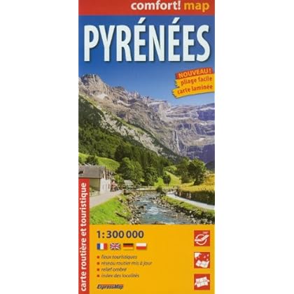 Pirineos, mapa de carreteras plastificado. Escala 1:300.000. ExpressMap. (Comfort ! Map) Pirineos, mapa de carreteras plastificado. Escala 1:300.000. ExpressMap. (Comfort ! Map)