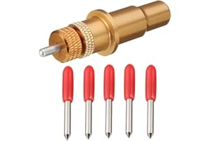 ULTECHNOVO 6pcs Roland Cutting Blade 45 Degree Plotter Vinyl Cutter Knife Blades and Cutting Plotter Holder