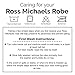 Ross Michaels Mens Robe Hooded Wrap Style - Mid Length Plush Fleece Bathrobe (Gray, 3X-Large)
