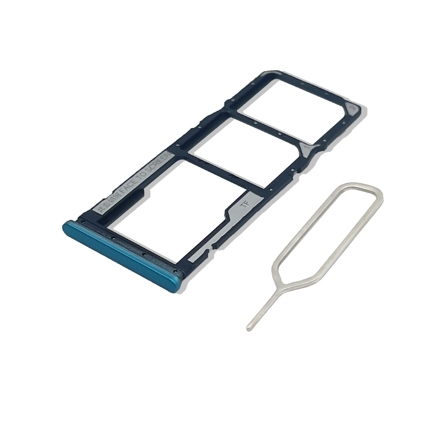 Eonpam Original DUAL SIM Card Slot Tray Holder Replacement for (Xiaomi Redmi Note 9S/Note 9 Pro) Incl SIM Pin (Green)