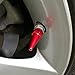 Senzeal 5X Spike Style Polished Aluminium Tyre Valve Caps for Car Bike Truck Red