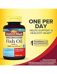 Nature Made Ultra Omega-3 Aceite de Pescado Tamaño de valor Softgel, 130