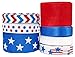 Christmas Ribbon for Crafts, Green and Red Ribbon for Gift Wrapping and Fall Swag. Holiday Fabric Ribbon for Wreaths. (20yd x 1.5