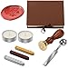 Powstro Retro Wax Seal Stamp Kit Alphabet Wax Sealing Stamps Set Creative Romantic Stamp Maker (ROSE 2)