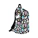 Unique Debora Custom Outdoor Shoulders Bag Fabric Backpack Multipurpose Daypacks for Adult with Design Seamless Pattern With Unicorns Donuts Rainbow