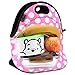 icolor Pink Polka Dots Insulated Lunch Tote Bag Cooler Box Neoprene lunchbox bag Handbag Case YLB-001
