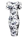 TAM WARE Women's Sweetheart Short Sleeve Midi Dress TWCWD053-WHITEBLUE-US S