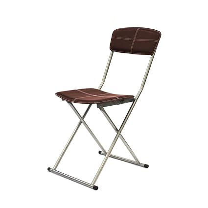 The Home Deco Factory Klappstuhl Metall/PU, braun, 40,70x51x84 cm