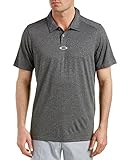 Oakley Men's Roman Polo, Jet Black Heather, Large