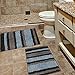 HEBE Non Slip Shag Microfiber Shower Bath Rug Absorbent for Bath Mat, Machine Washable Bathroom Floor Carpet 26
