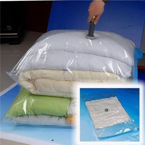 Travel Vacuum Storage Bags Compression Home Space Saver 8 Pack (3 x Small,3 x Medium, 2 x Jumbo) + Free Hand-Pump