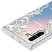 Thinkart Designed for Galaxy Note 10 Case White Flower the Transparent Hard PC Back Slim and TPU Grip Bumper Case Compatible for Samsung Galaxy Note 10 Phone (White Flower)