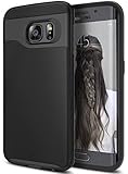 Galaxy S6 Edge Case, Caseology [Wavelength Series] Slim Ergonomic Ripple Design [Black / Black] [Modern Grip] for Samsung Galaxy S6 Edge (2015)