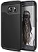 Galaxy S6 Edge Case, Caseology® [Wavelength Series] Textured Pattern Grip Cover [Black / Black] [Shock Proof] for Samsung Galaxy S6 Edge (2015) - Black / Black