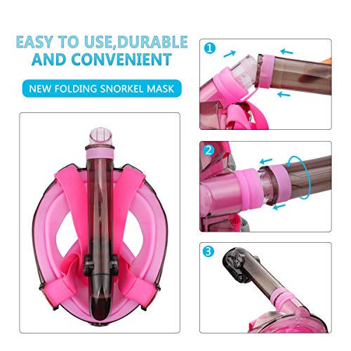 image for QingSong Full Face Snorkel Mask with Newest Breathing System, Give You