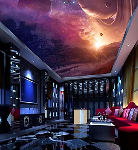 Malilove 3D Wall Ceiling Wallpaper Night Sky Wall papers Home Decor Customize Photo Wallpaper Soundproof Ceilings Decorative Paintings