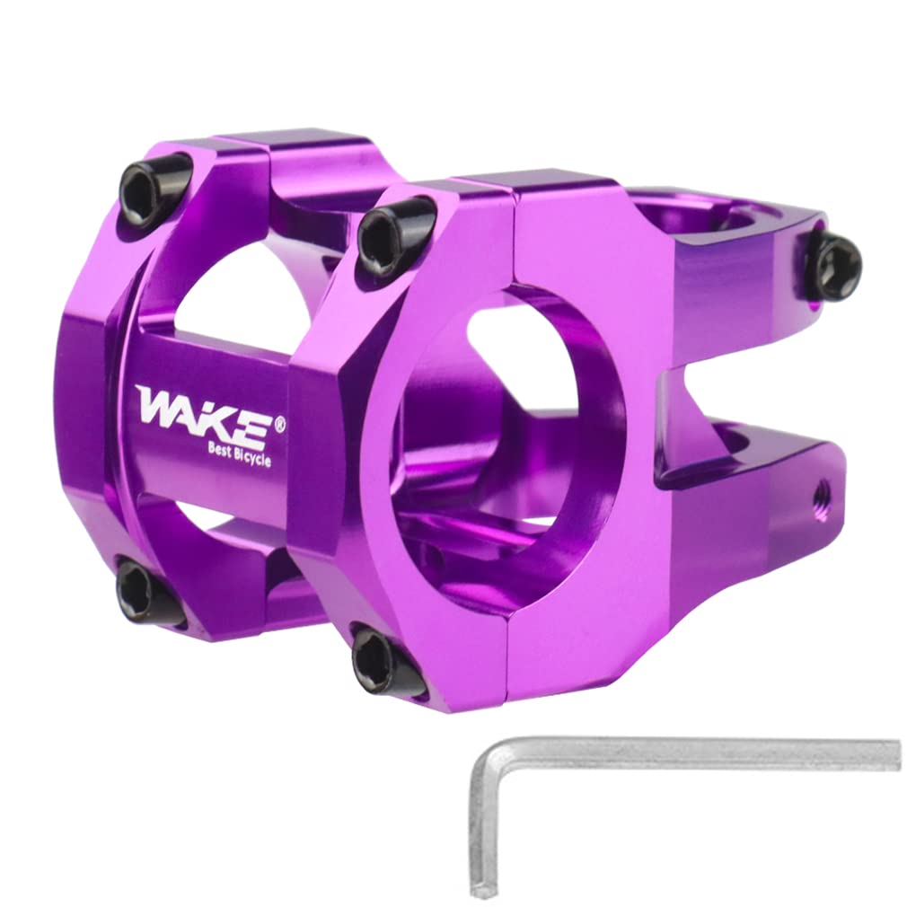 CYSKY Bike Stem 31.8 35mm MTB Stem Mountain Bike Stem Riser Handlebar Short Stem for Most Road Bike Stem, MTB Stem, BMX Stem, Bicycle Stem (35mm, Purple)