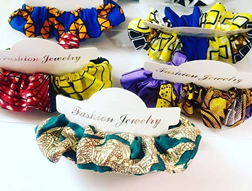 Fabric Hair Scrunchies Made With African Prints Great Everyday