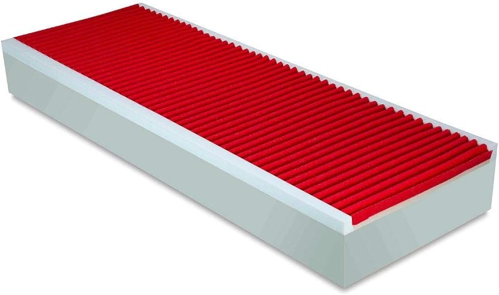 EVERGREENWEB – Single Mattress 80 x 200 cm High 22 cm Orthopaedic Memory Foam and Waterfoam Massage Effect + Memory Foam Pillow, Removable White Lining, Ideal for Bed Bases and Beds